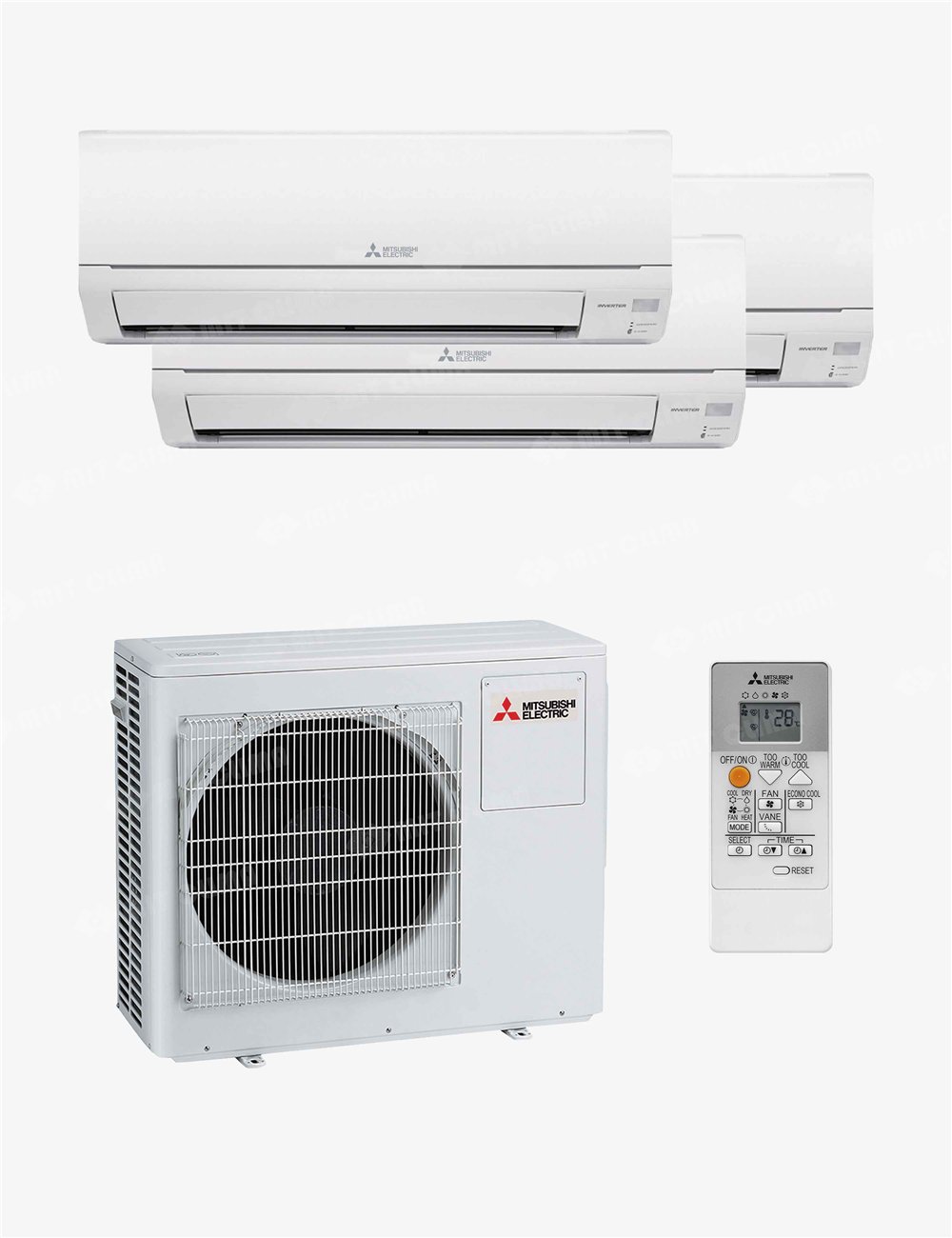 Aparat aer conditionat multisplit Mitsubishi Electric 3 unitati interne MXZ-3HA50VF + 1 x MSZ-DW25VF + 2 x MSZ-DW35VF