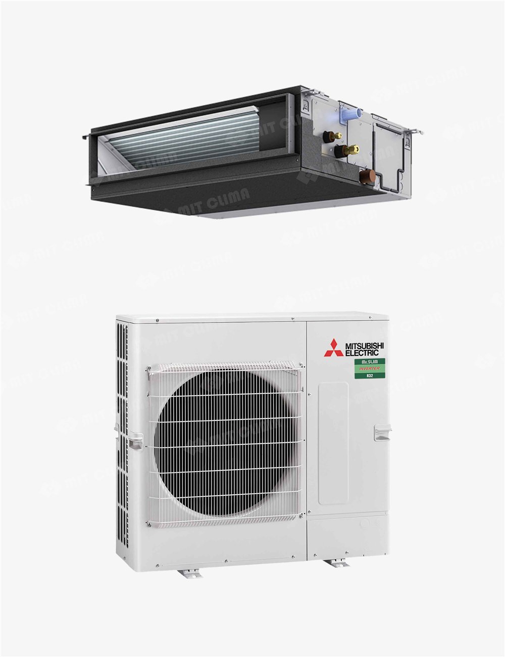 Aparat aer conditionat tip duct Mitsubishi Electric PEAD-M125JA2 + PUZ-M125YKA2 42000 BTU, Inverter, R32, Wi-Fi optional