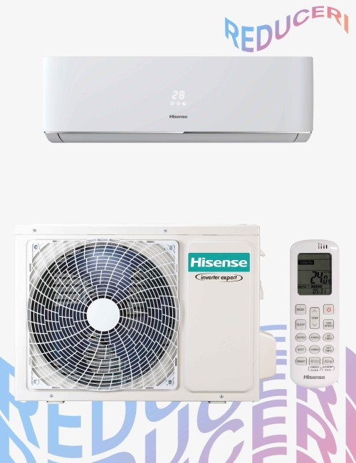 Aer conditionat Hisense DJ35LE0BG + DJ35LE0BW 12000 BTU, Inverter, Clasa A++, R32, Wi-Fi