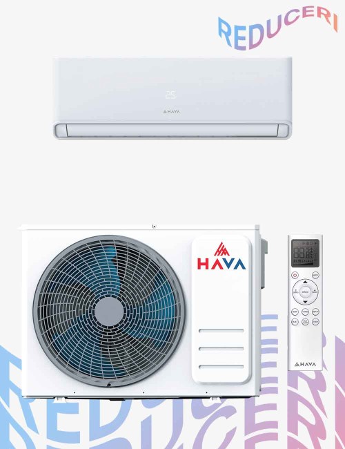 Aer conditionat HAVA HMI-12SPK1 + HME-12SPK1 12000 BTU, kit instalare, Wi-Fi, A++ racire, A+/A+++ incalzire
