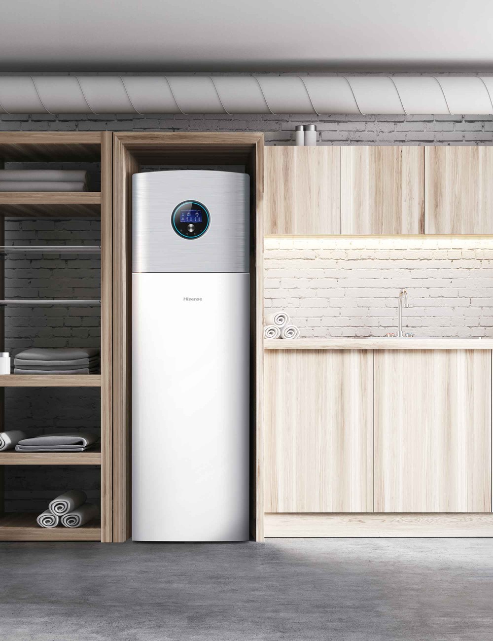 Pompa de caldura split Hisense AHS-080HCDSAA-23 + AHW-080HCDS1, Inverter, Clasa A+++, R32