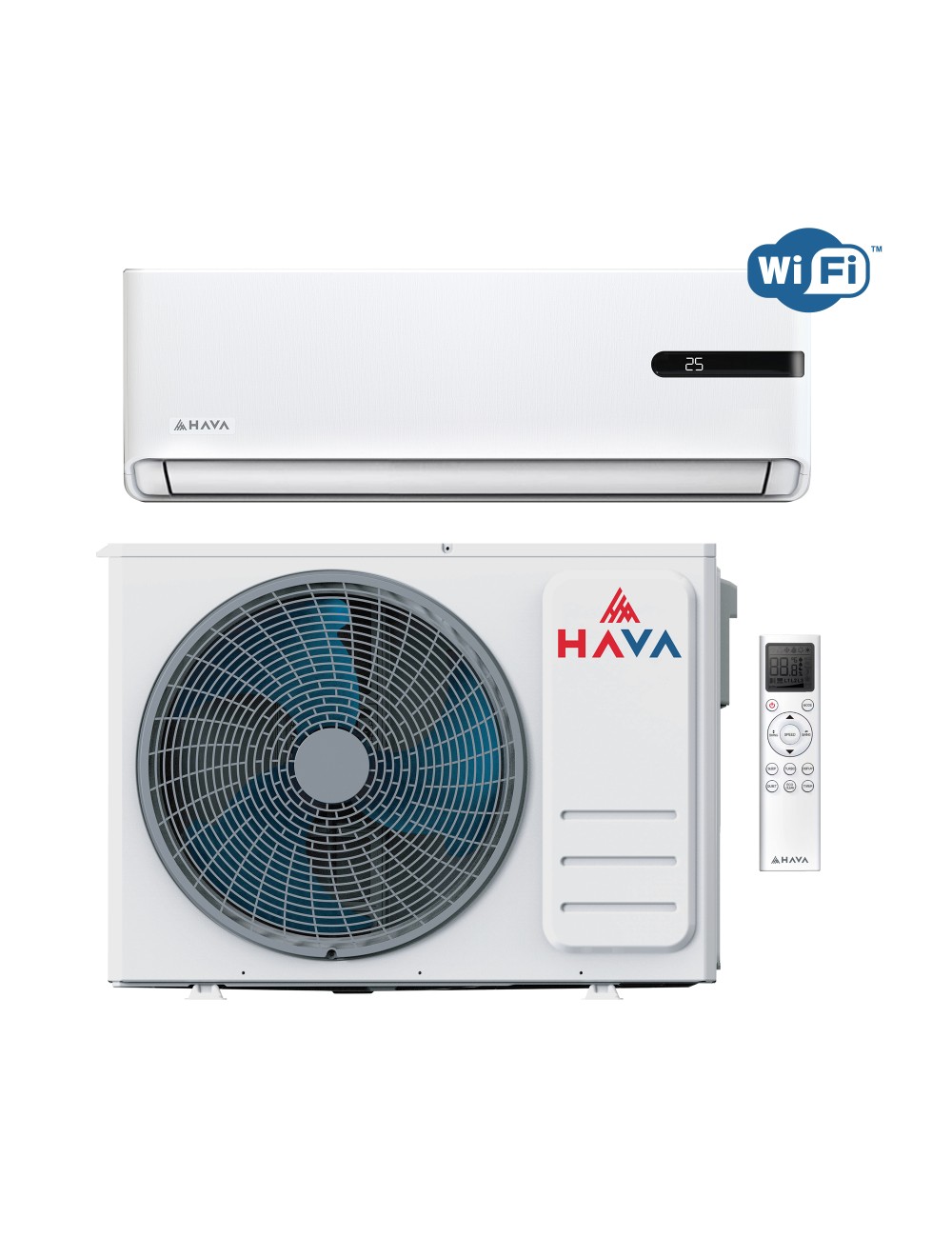 Aer conditionat HAVA HMI-24CM + HME-24CM 24000 BTU, Wi-Fi, A++ racire, A+/A+++ incalzire